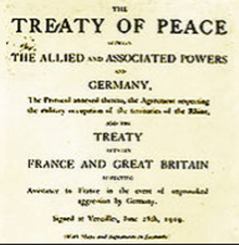 The Versailles Treaty was signed.