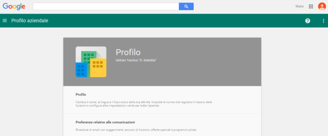 Creazione del dominio @graziadeleddas.com in Google App. for Work