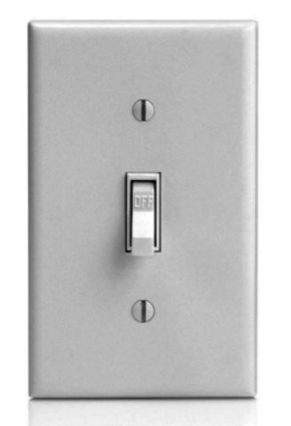 First toggle light switch invented