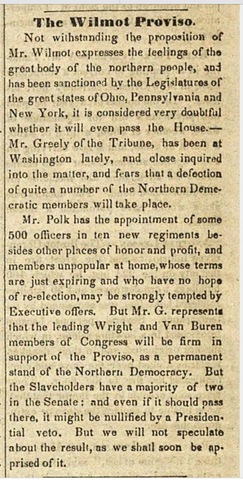 The wilmot proviso