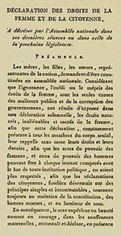 Declaration of the Rights of Woman and the Female Citizen (Social)