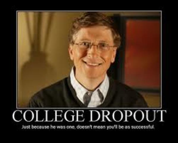 droped out iof the colleage