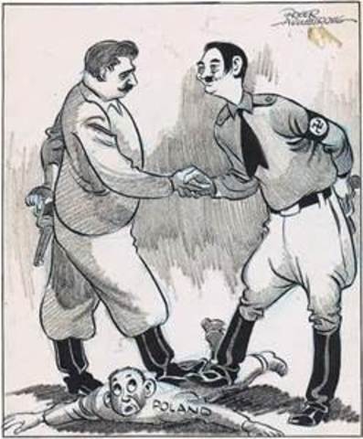 Joseph Stalin signs non aggression pact with Germany