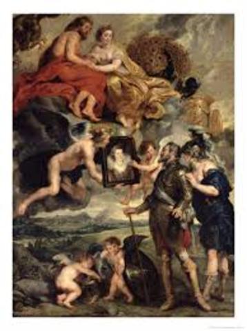 Henri IV receives the portrait of Marie de' Medici