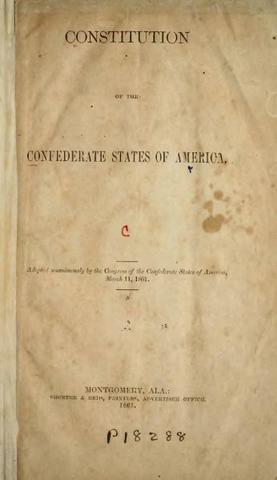 Confederate Constitution Signed