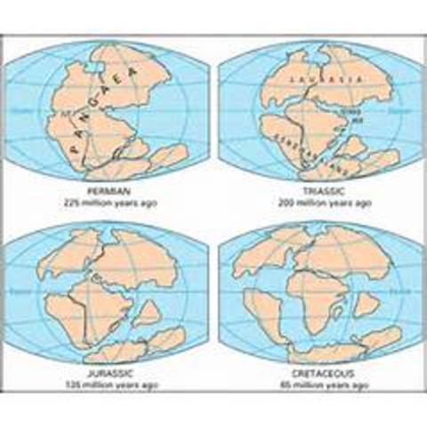 Pangaea breaks apart