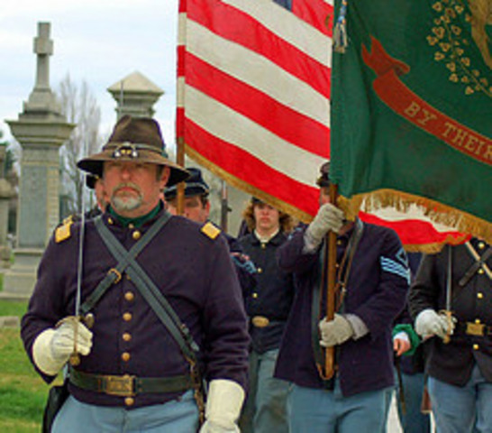 The 69th Pennsylvania Infantry is formed
