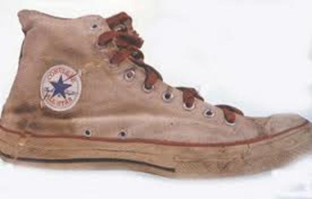 The first shoes just for basketball were made by Marquis Converse