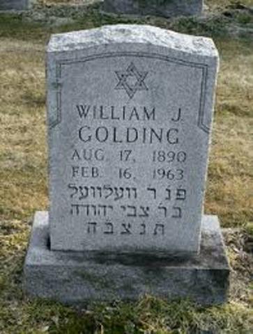 Golding died in Perranarworthal, Cornwall, England.