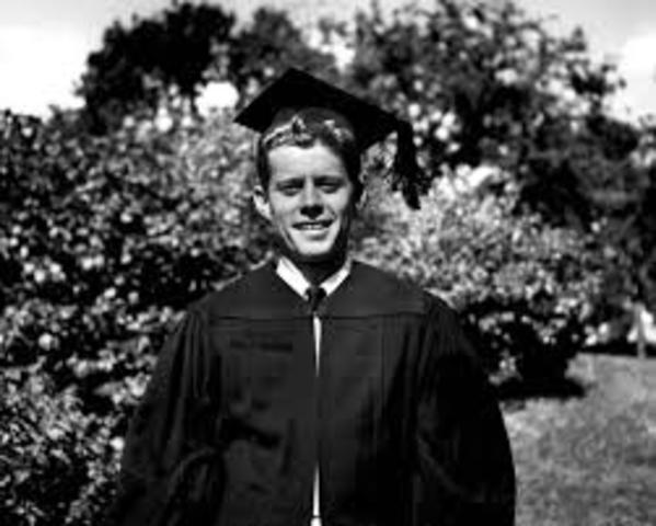 JFK graduates from Harvard College