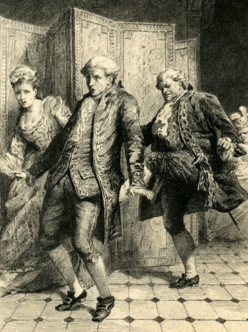 Candide develops romantic feelings for Cunégonde