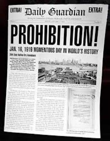 Prohibition begins