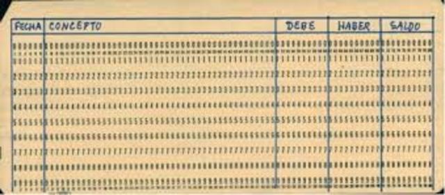 Tarjetas perforadoras para procesar datos.