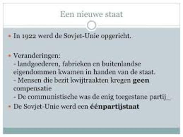 Sovjetunie opgericht