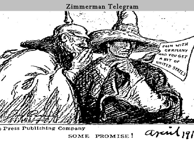 News of the Zimmermann telegram spreds