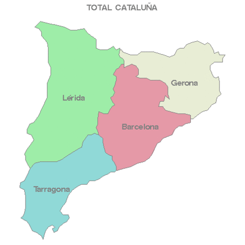 CATALUNYA ÉS DIVIDIDA EN QUATRE PROVÍNCIES