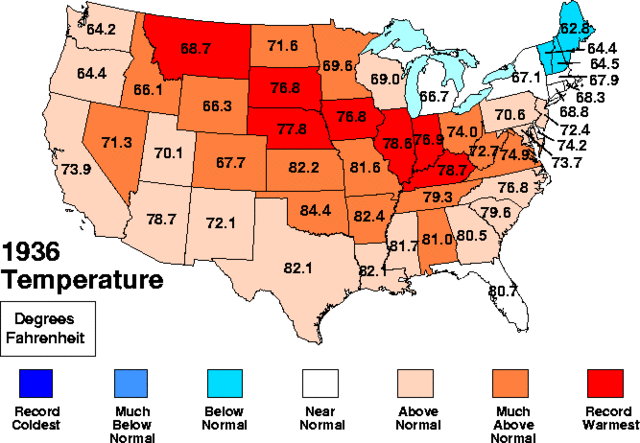 1936 North American heat wave (Notable Events)