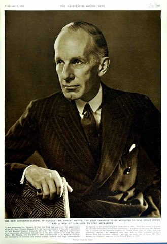 Charles Vincent Massey Becomes Governor General