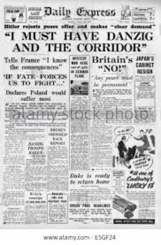 Hitler Demands Danzig