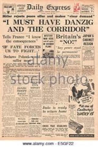 Hitler Demands Danzig