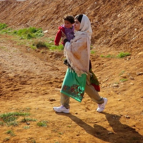 Malala is forced to leave her home.