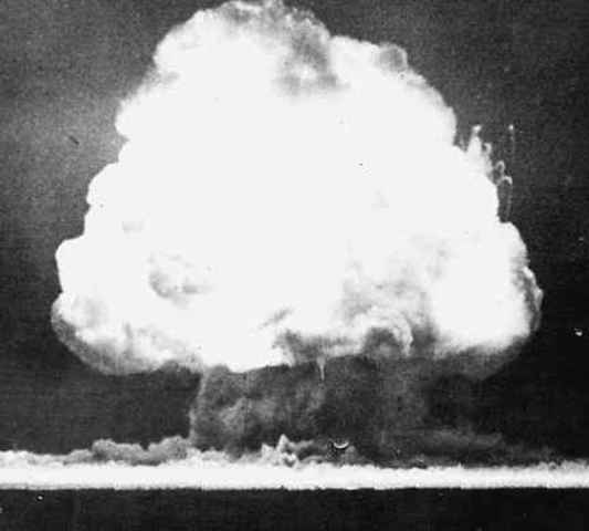 First U.S. atomic bomb test.