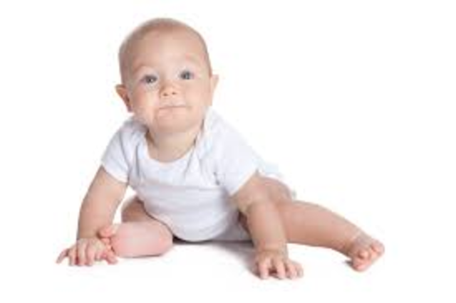 baby can sit without support and may start to crawl