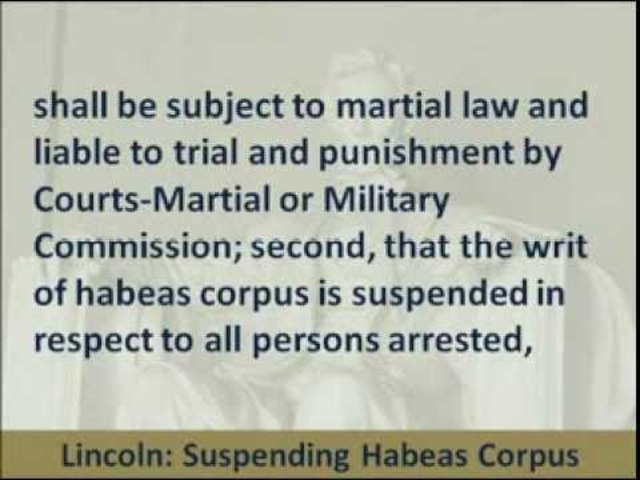 Writ of Habeas Corpus Used