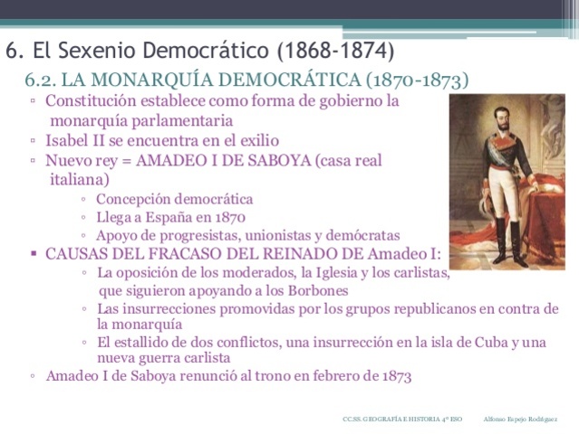 Monarquía Democrática(1870-1873)