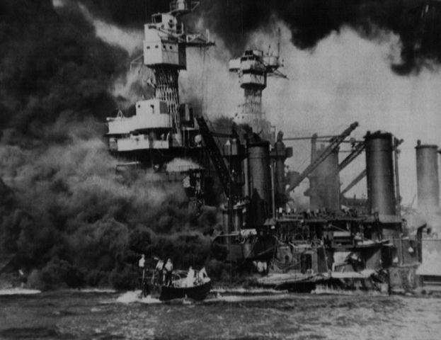 The bombing of Pearl Harbor