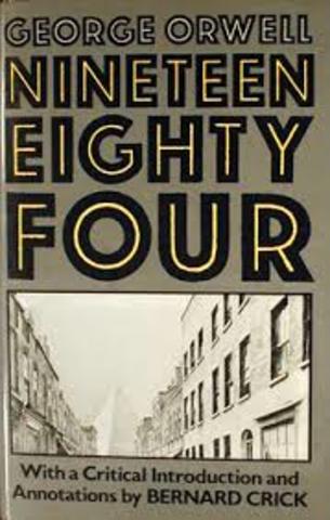 English novelist George Orwell's Nineteen Eighty-Four is published
