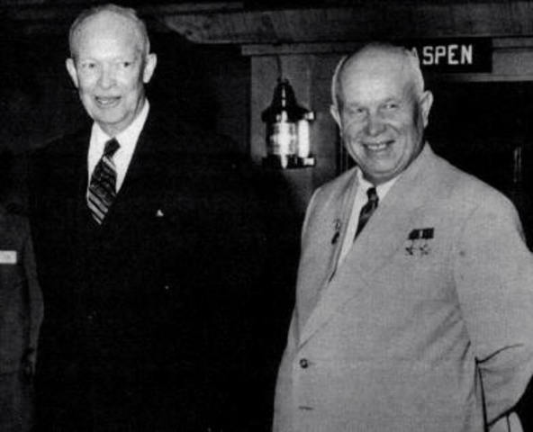 Eisenhower and Khrushchev meet for talks