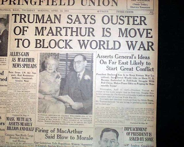 MacArthur is Fired