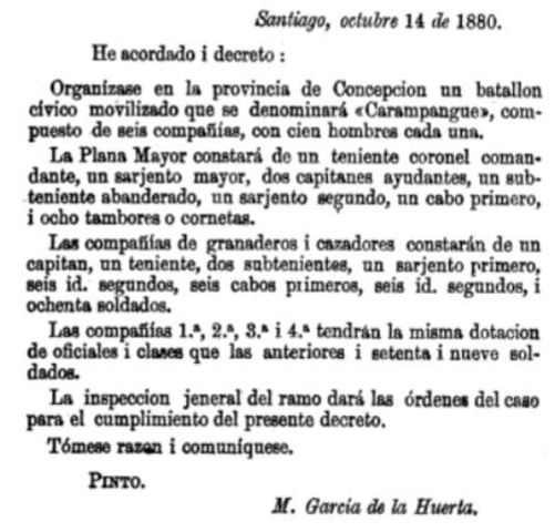 Organización Batallon Carampangue