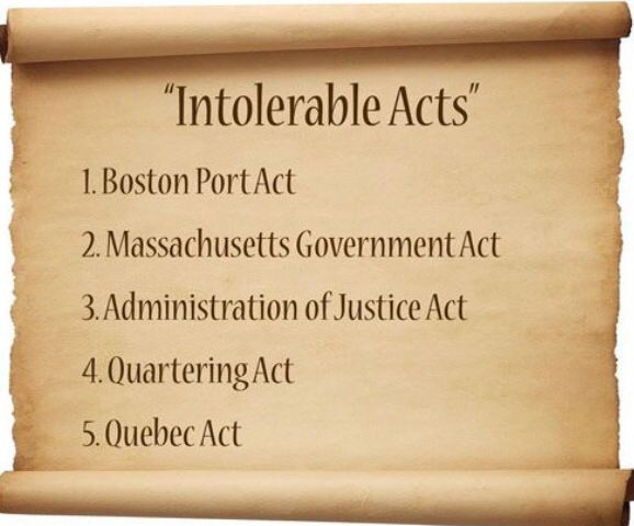 intolerable acts