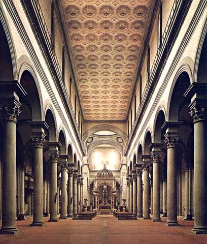 Brunelleschi creates linear perspective