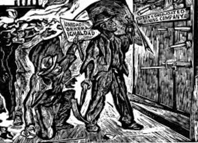 Huelga de mineros en Cananea,