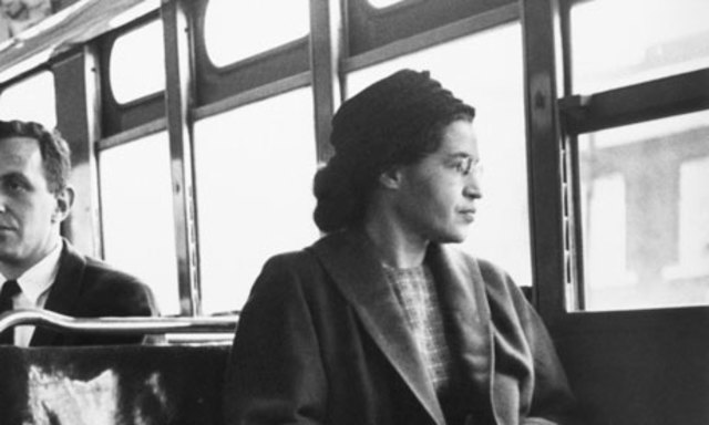 Rosa Parks refuses to give up her seat