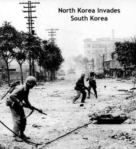 South Korea invades North Korea