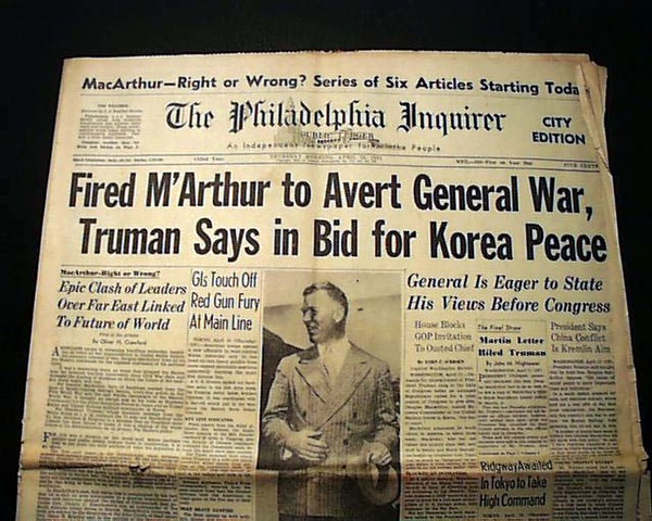 Truman Fires MacArthur