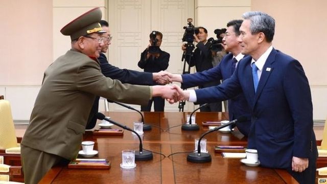 Truce between North and South Korea.