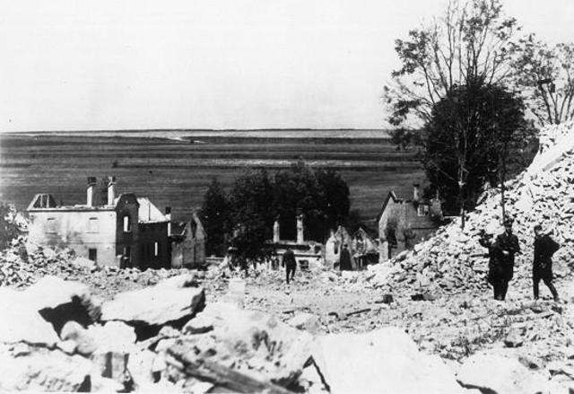 Destruction in Lidice