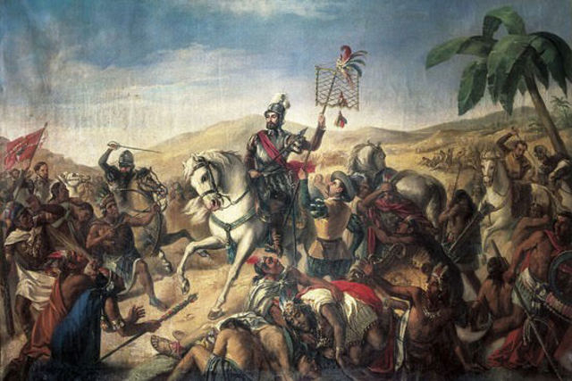 Hernan Cortes land in mexico
