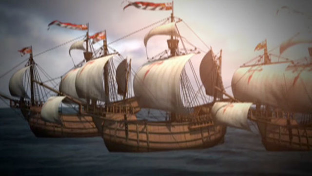 Christopher Columbus set sail