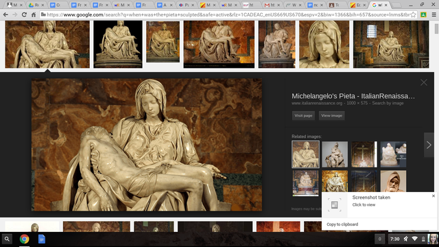 Michelangelo sculpted the pieta