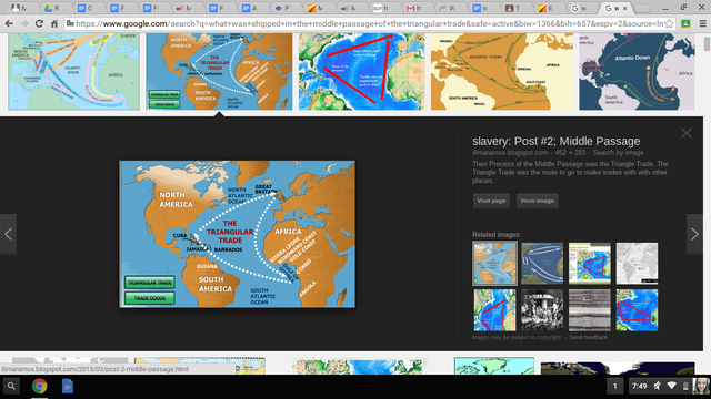 slaves where shipped along the middle passage