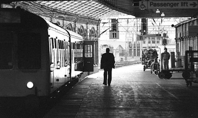 Boards train to New York City