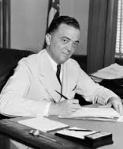 J.Edgar Hoover Becomes Head of the FBI