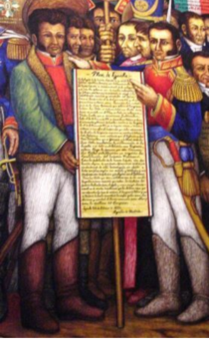 Se promulga el Plan de Iguala, se unen los grupos sociales.