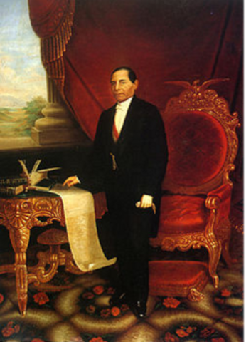 Benito Juárez entra al poder